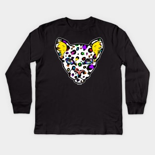 Rainbow Leopard Kids Long Sleeve T-Shirt